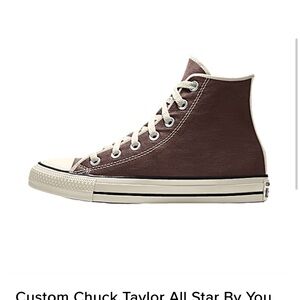 Converse Brown Canvas High Top Sneakers-Custom